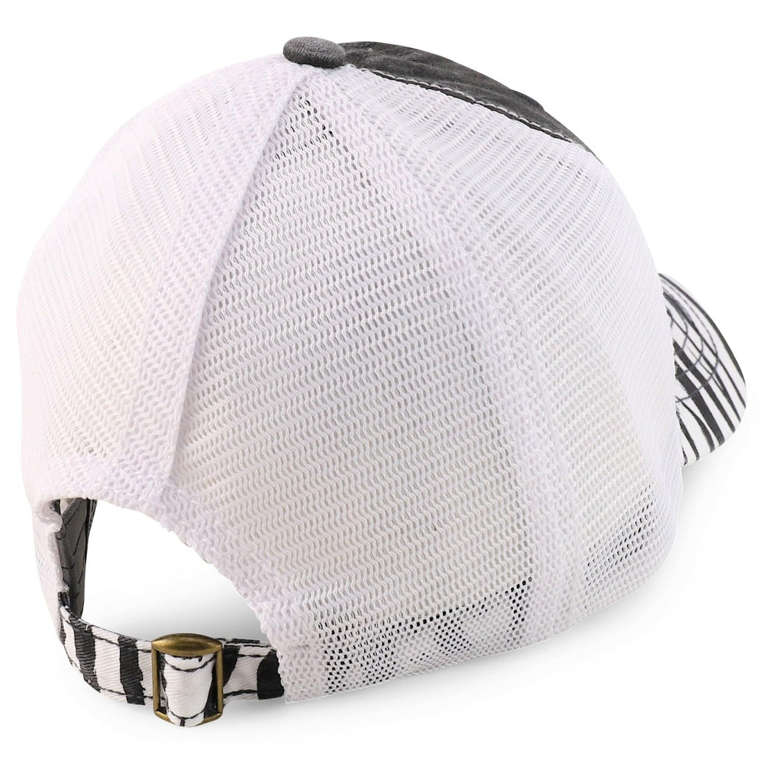 Trendy Apparel Shop Women's Animal Print Mesh Back Ponytail Baseball Cap