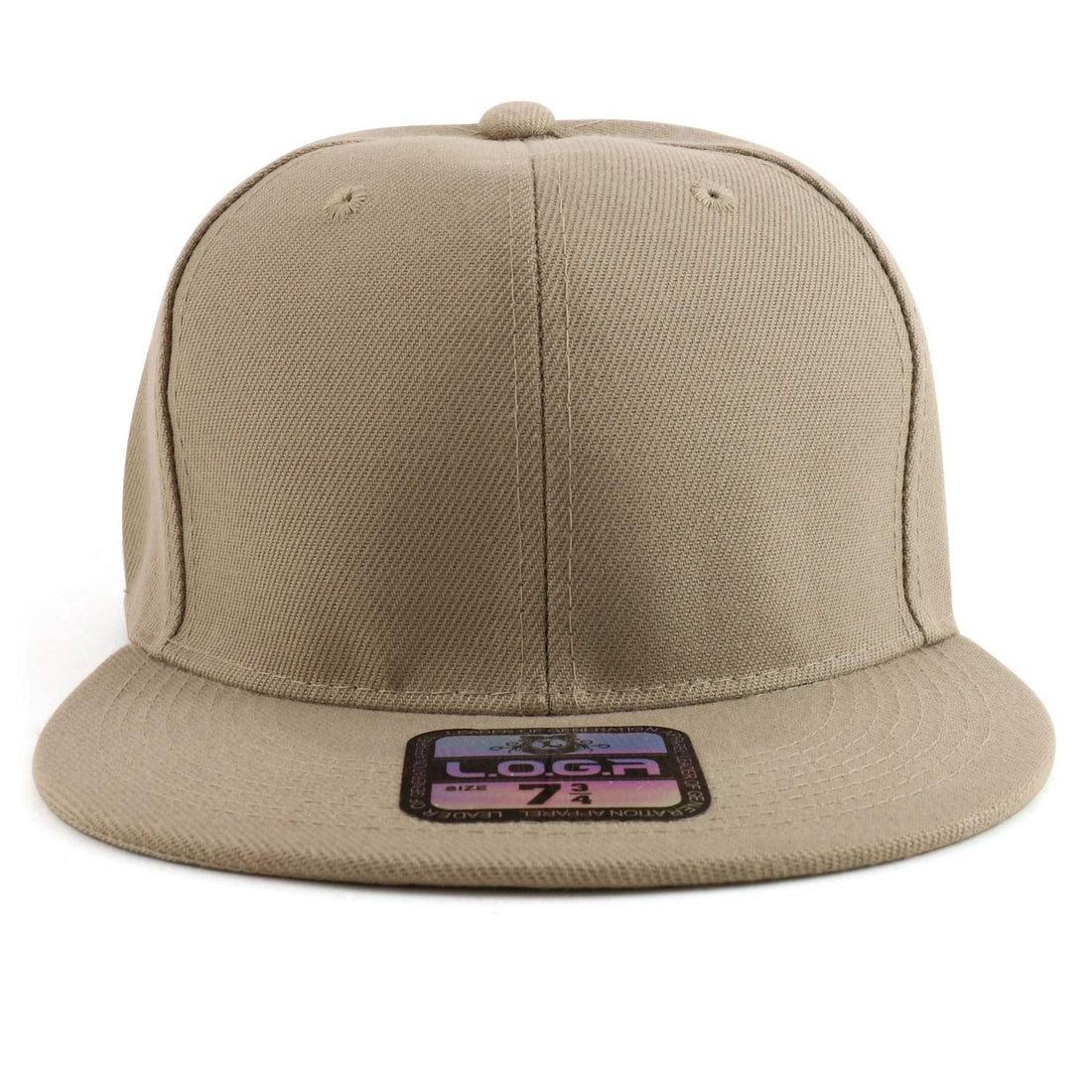 Trendy Apparel Shop Plain High Profile Flat Bill Snapback Baseball Fitted Cap