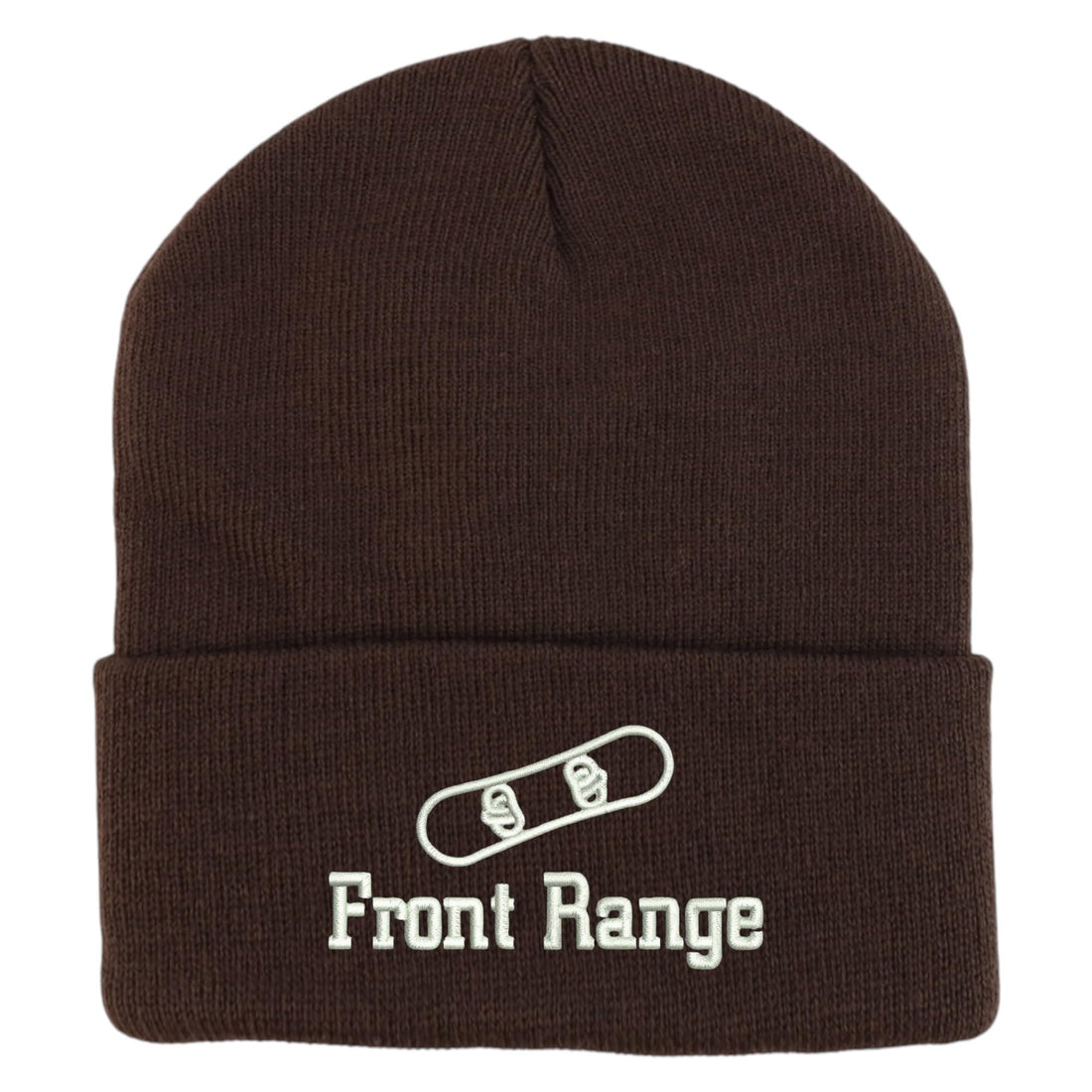 Trendy Apparel Shop Front Range Snowboard Logo Embroidered Long Cuff Beanie
