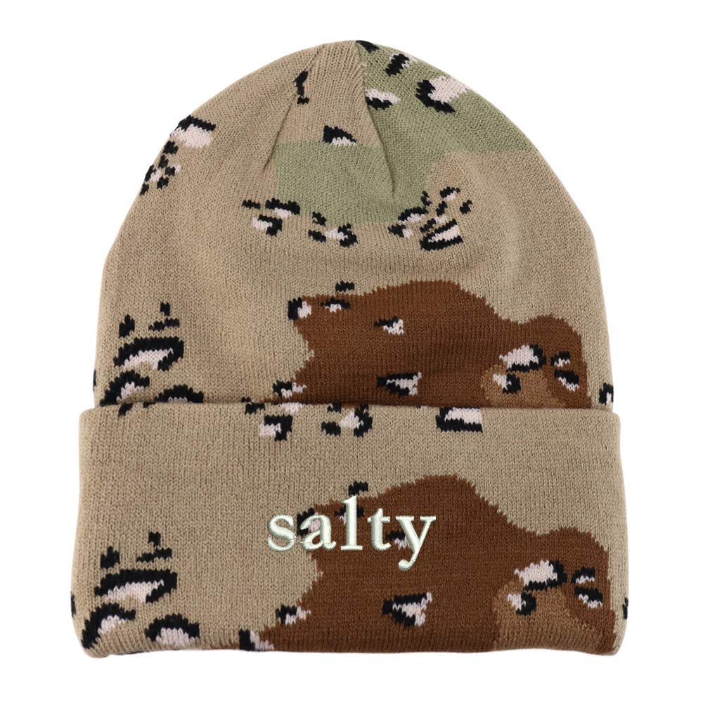 Trendy Apparel Shop Anti Social Embroidered Made in USA Camo Beanie