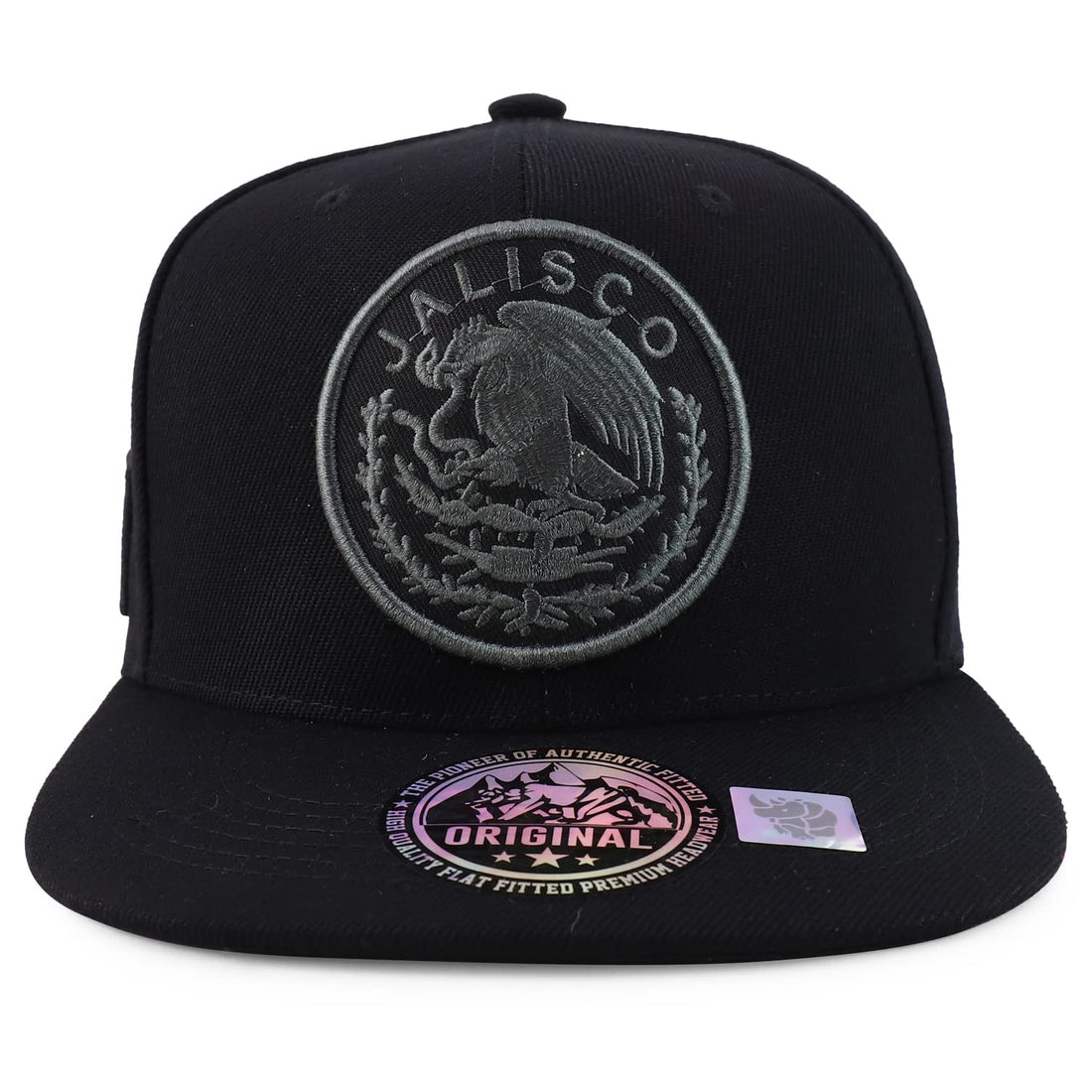 Trendy Apparel Shop Cities of Mexico Circular Logo Embroidered Flatbill Snapback Baseball Cap