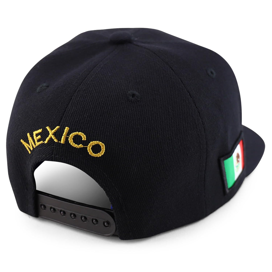Trendy Apparel Shop Cities of Mexico Circular Logo Embroidered Flatbill Snapback Baseball Cap