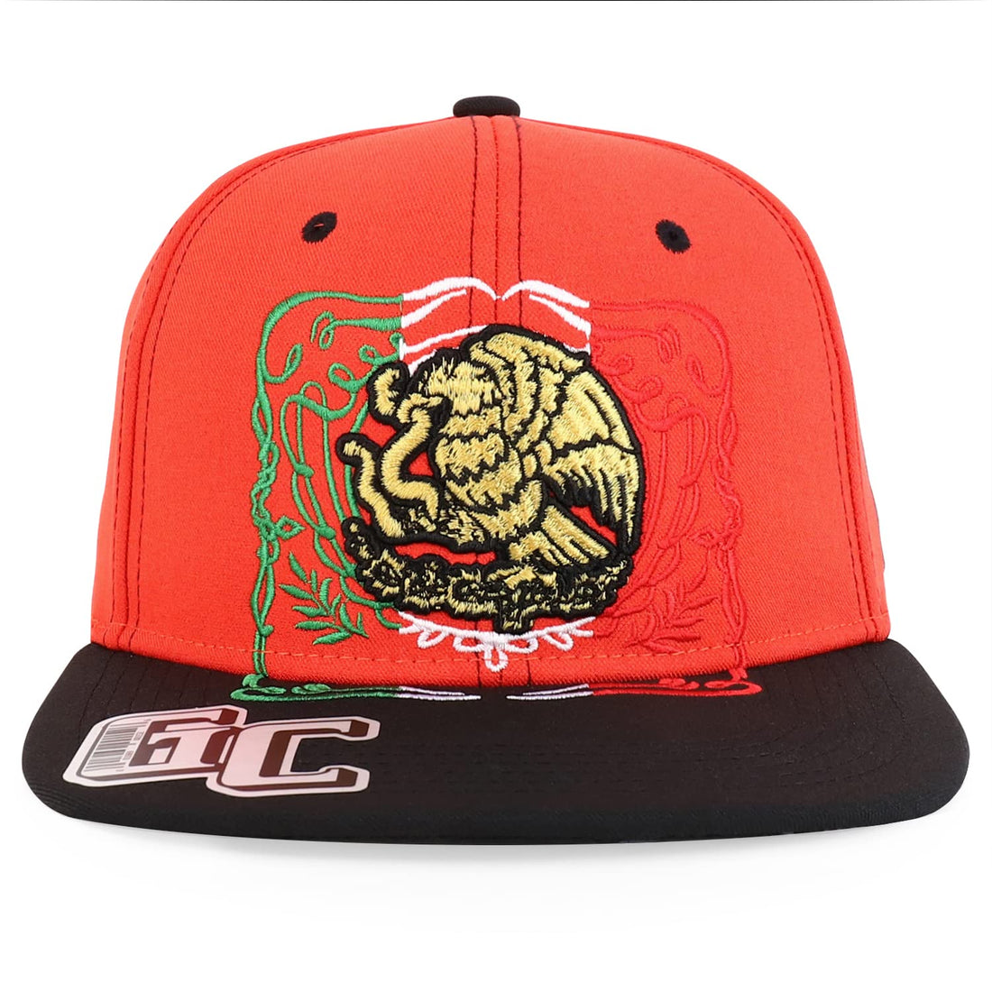 Trendy Apparel Shop Mexico Eagle Embroidered Flatbill Snapback Cap