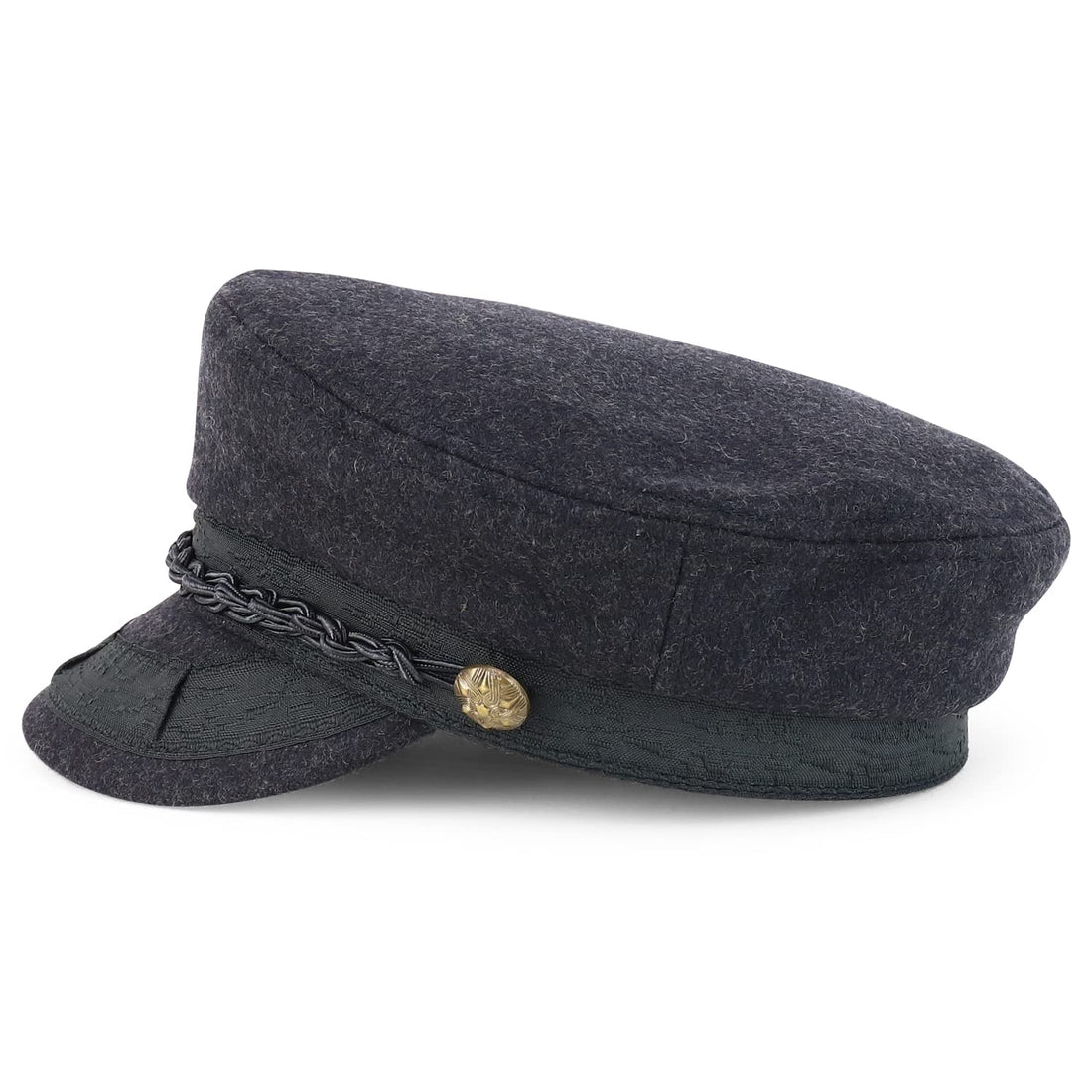 Trendy Apparel Shop 100% Cotton Baker Boy Cap with Rope Band