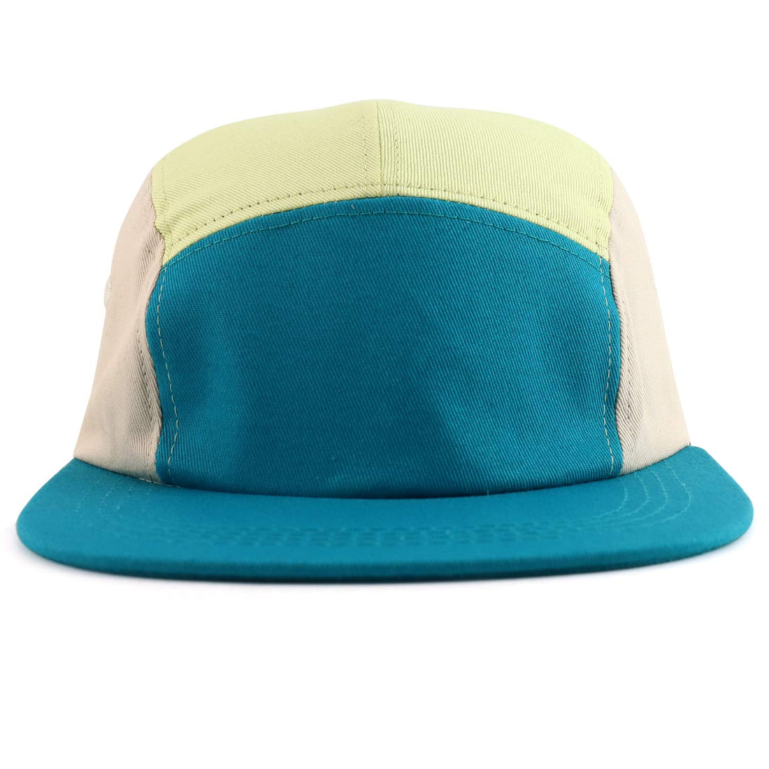 Trendy Apparel Shop Men's Cotton Poly 5 Panel Multi Color Baseball Cap