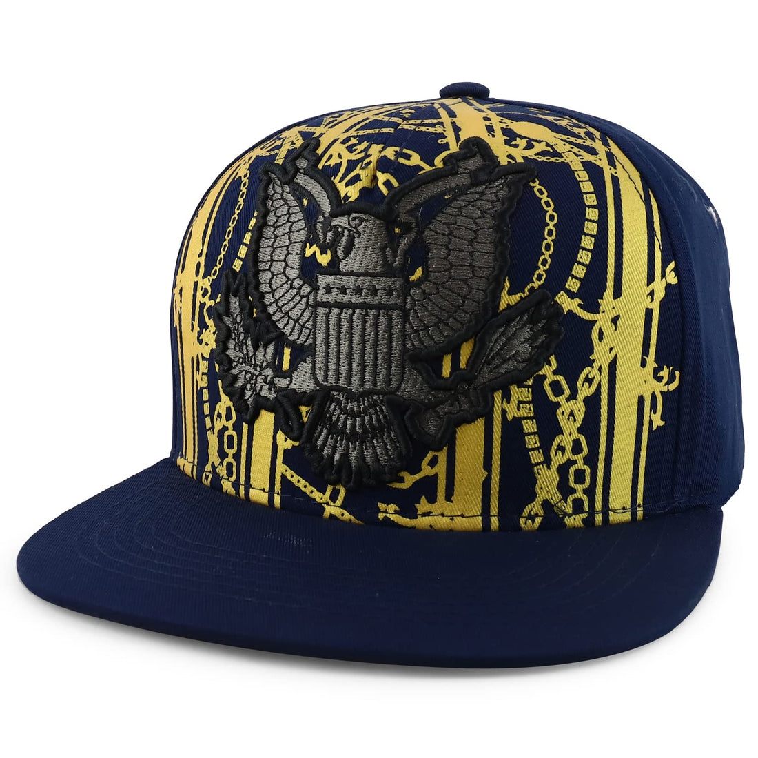 Trendy Apparel Shop Money Eagle Embroidered Flatbill Snapback Baseball Cap
