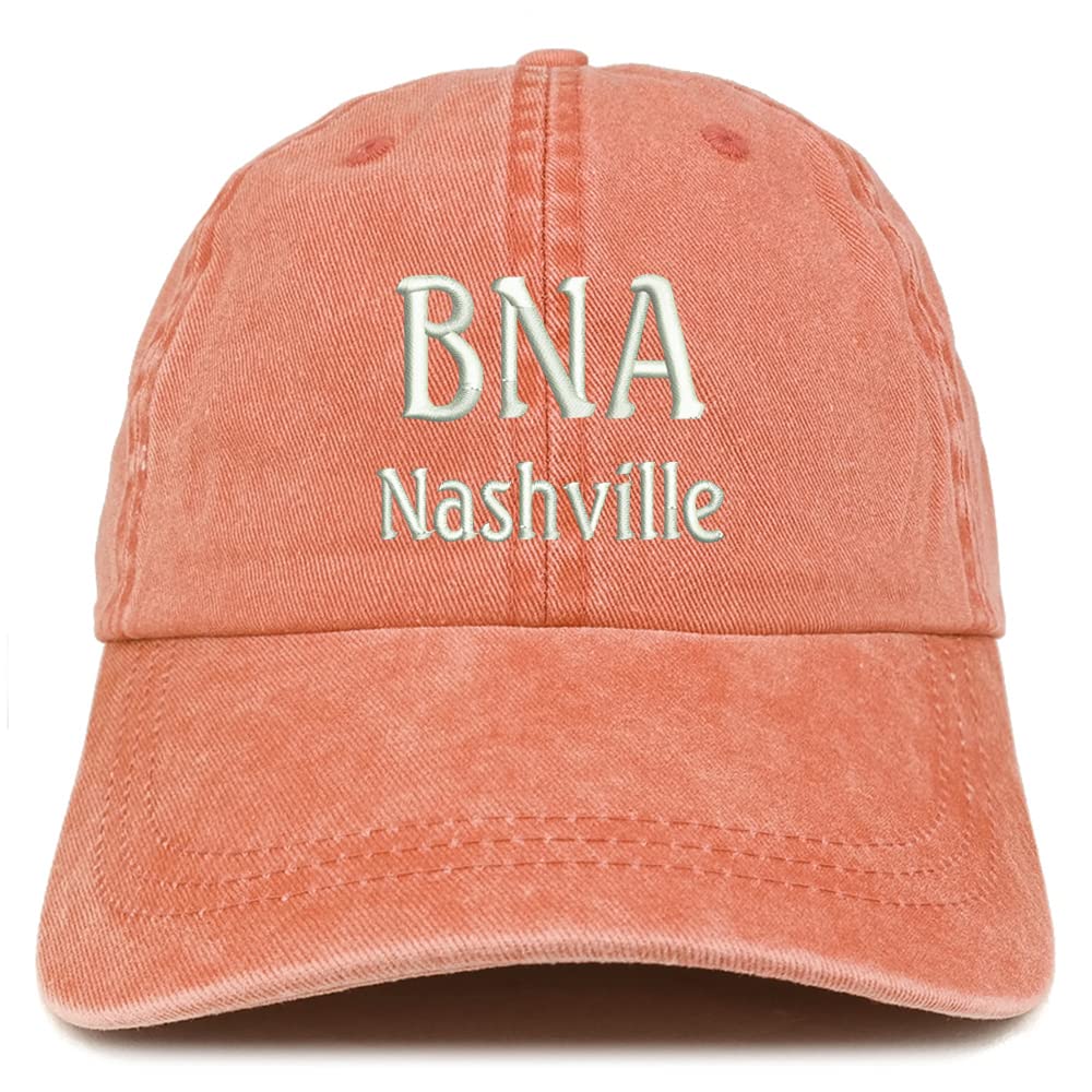 Trendy Apparel Shop BNA Nashville Embroidered Pigment Dyed Washed Baseball Cap