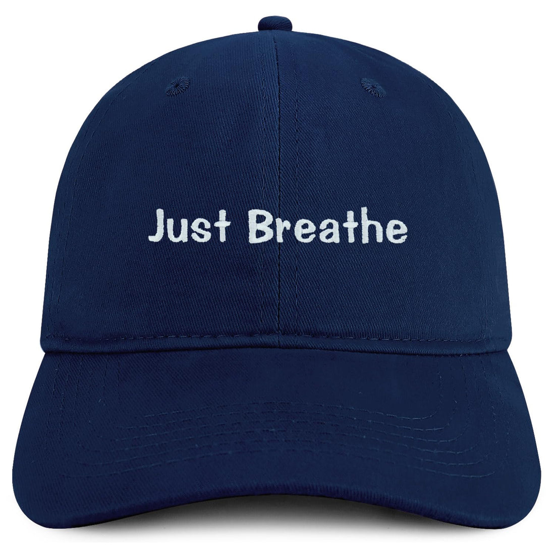 Trendy Apparel Shop Just Breathe Embroidered Cotton Unstructured Low Profile Dad Hat