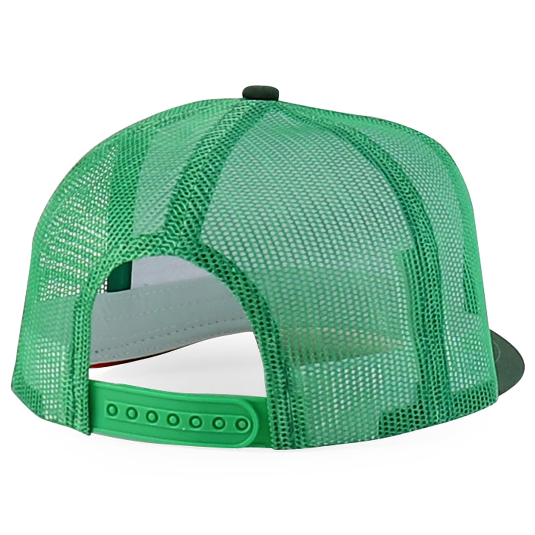 Trendy Apparel Shop 5 Panel Structured Trucker Cap with Mexico Flag Design Undervisor