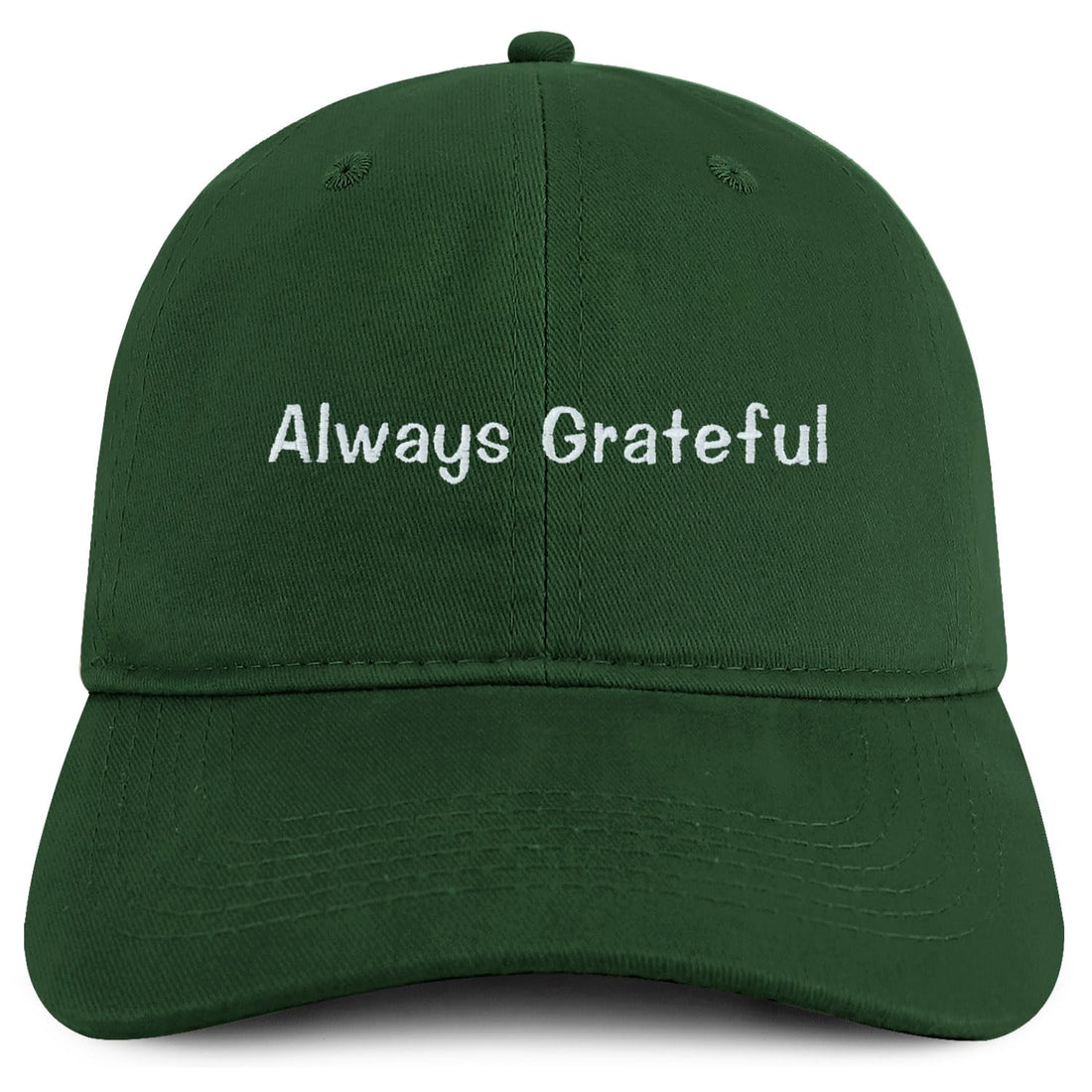 Trendy Apparel Shop Always Grateful Embroidered Cotton Unstructured Low Profile Dad Hat