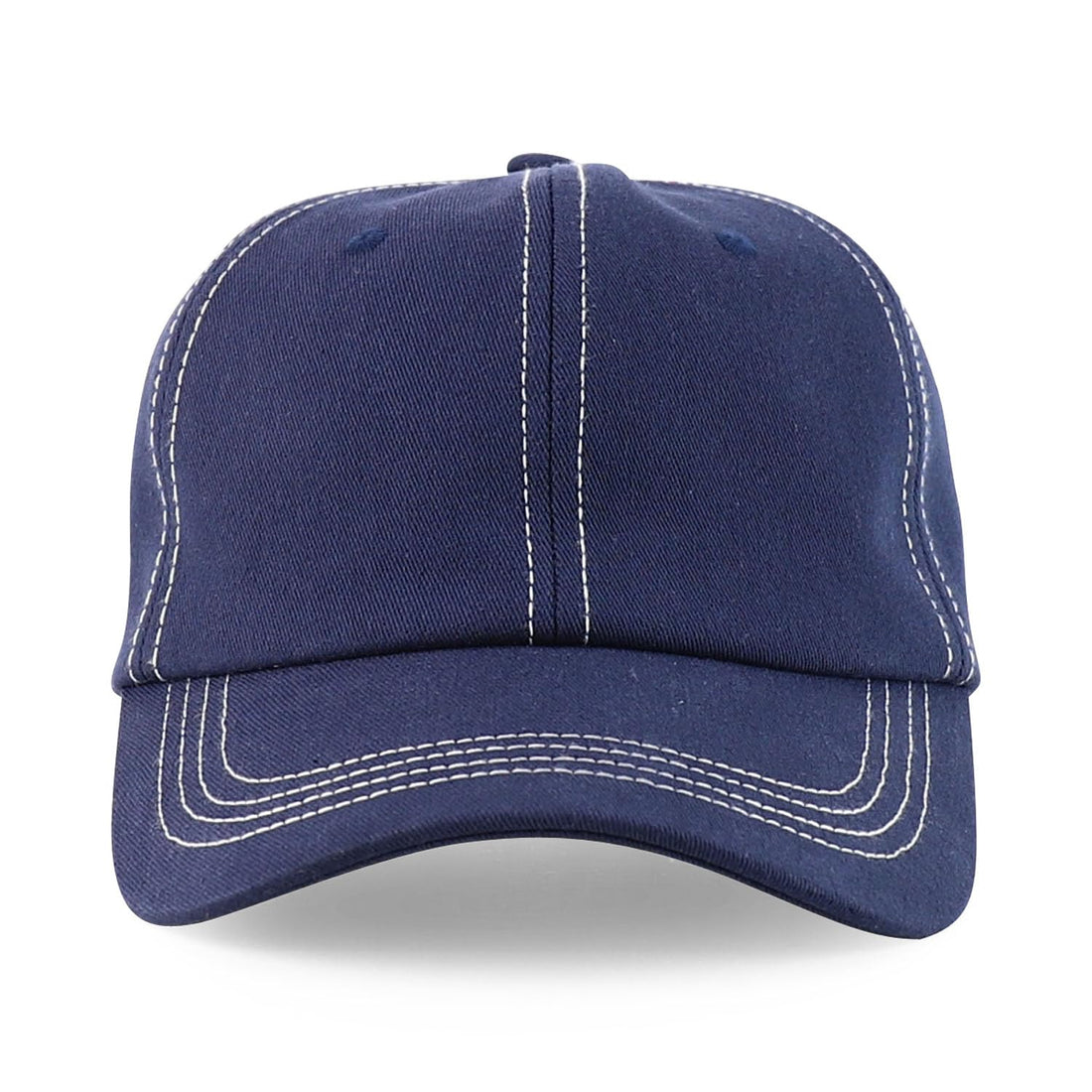 Trendy Apparel Shop XXL Oversize Unstructured Washed Cotton Ball Cap with White Stitching