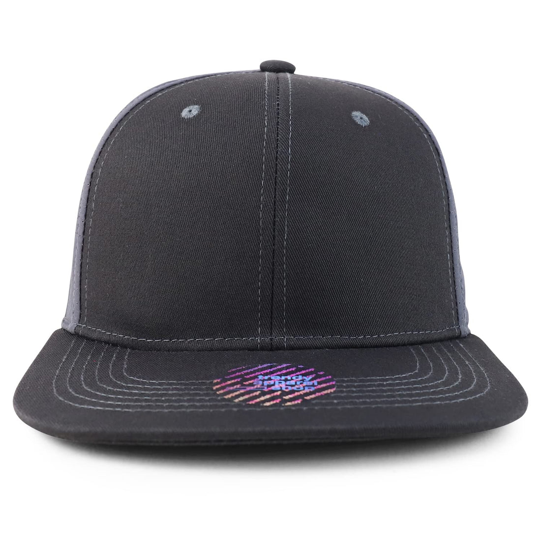 Trendy Apparel Shop XXL Oversize Laser Punching Mesh Back Flatbill Baseball Cap