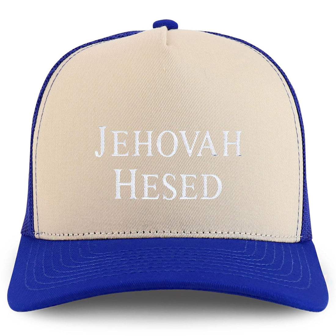 Trendy Apparel Shop Jehovah Hesed Embroidered 5 Panel Snapback Trucker Cap