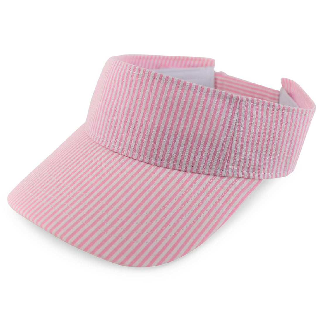 Trendy Apparel Shop Lightweight Cotton Seersucker Visor Cap