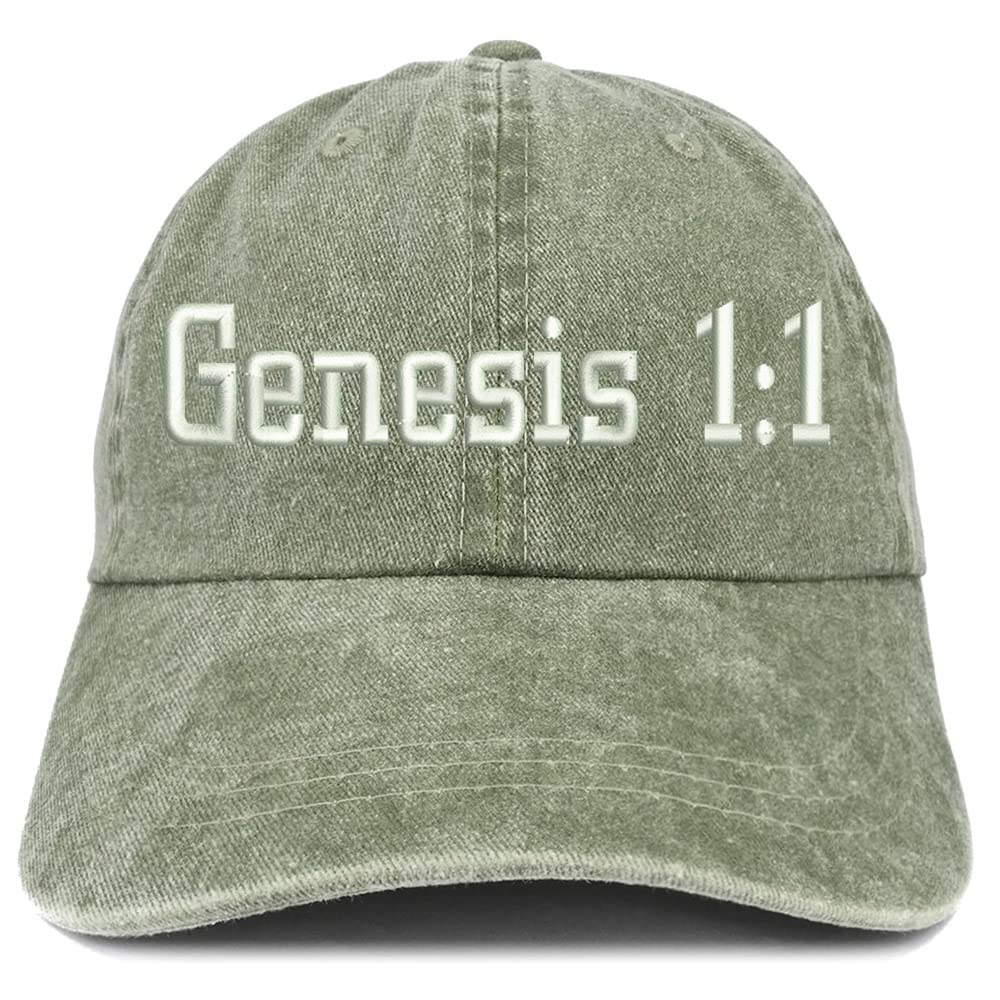Trendy Apparel Shop Genesis 1:1 Washed Pigment Dyed Baseball Cap