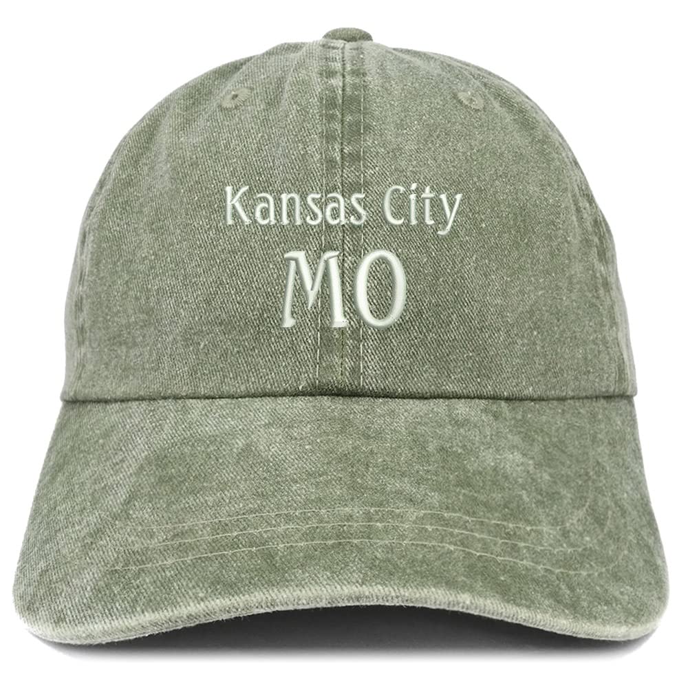 Trendy Apparel Shop Kansas City MO Embroidered Pigment Dyed Washed Baseball Cap