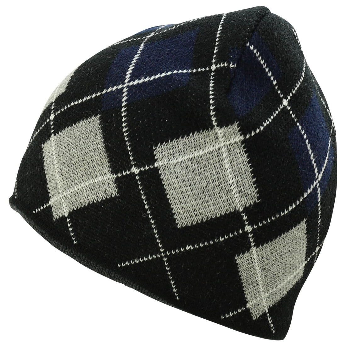 Trendy Apparel Shop Acrylic Warm Winter Argyle Knit Beanie Hat