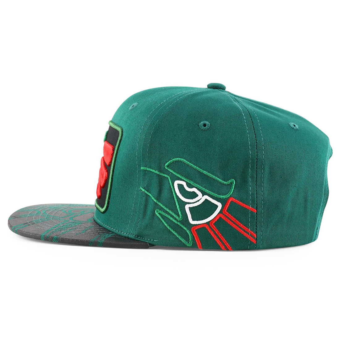 Hecho En Mexico Eagle 3D Embroidered Flat Bill Snapback Cap