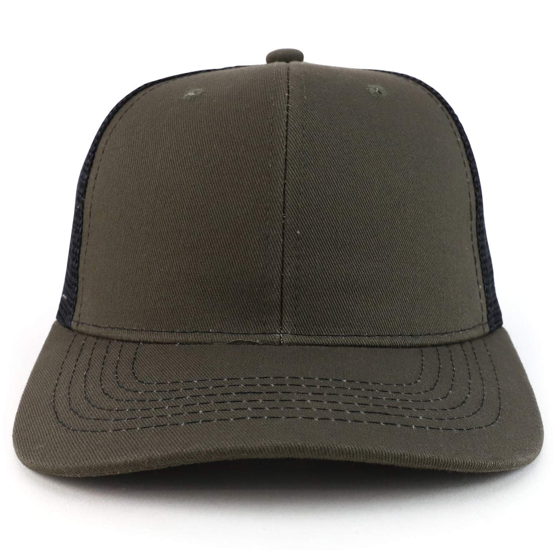 Trendy Apparel Shop Low Profile Two Tone Mesh Back Trucker Baseball Cap