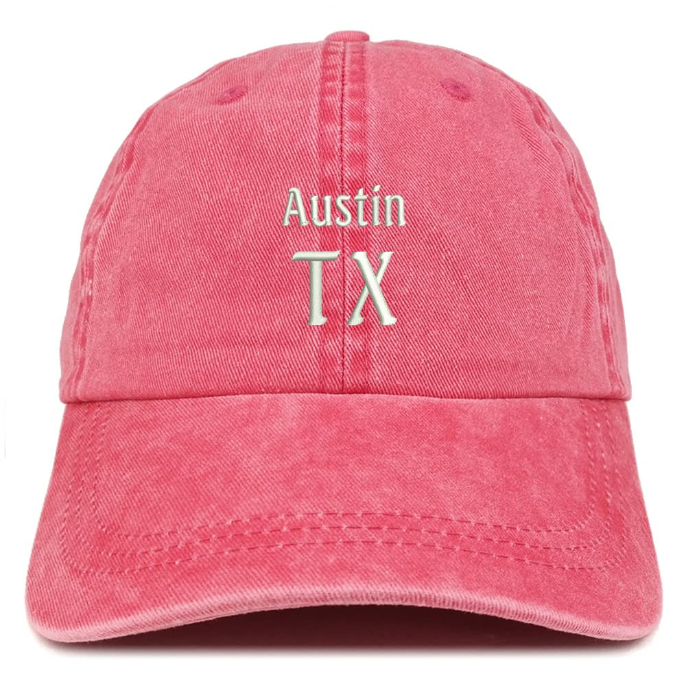 Trendy Apparel Shop Austin TX Embroidered Pigment Dyed Washed Baseball Cap