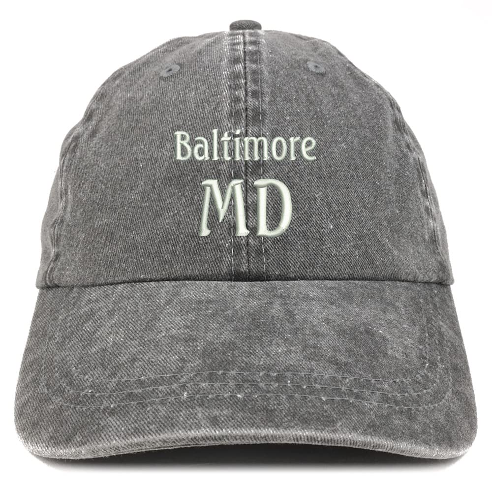 Trendy Apparel Shop Baltimore MD Embroidered Pigment Dyed Washed Baseball Cap