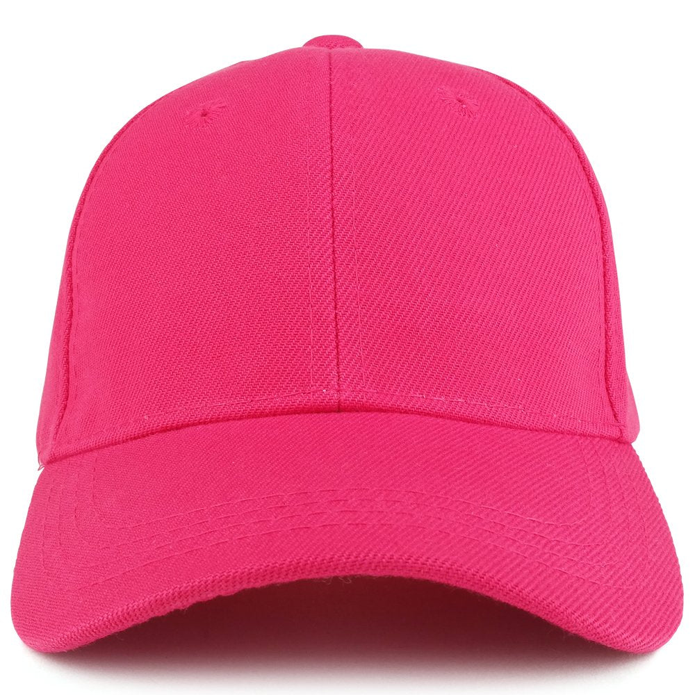 Trendy Apparel Shop Plain Youth Size Kid's Adjustable Structured Baseball Cap