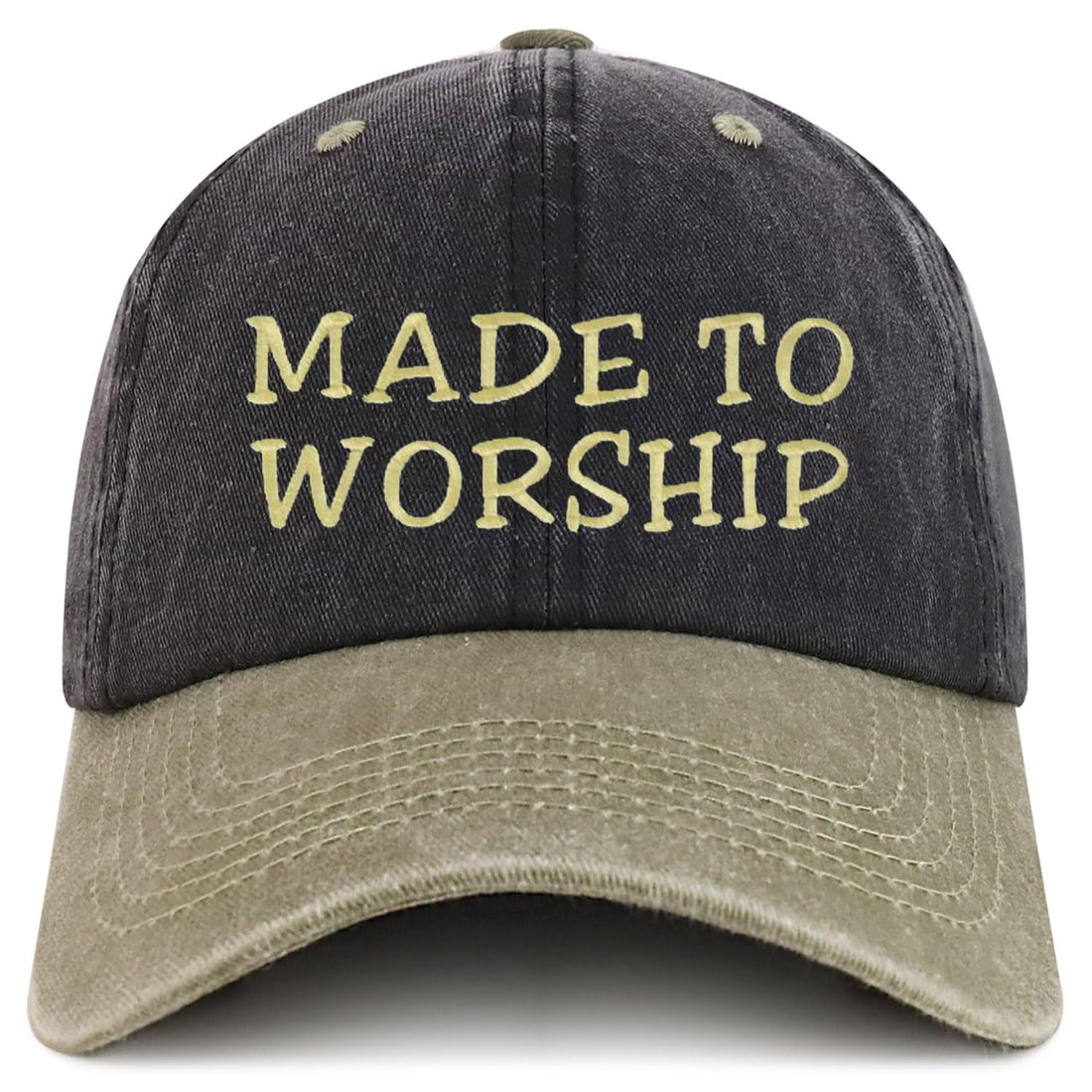 Trendy Apparel Shop Made to Worship Embroidered Pigment Dyed Cotton Baseball Cap