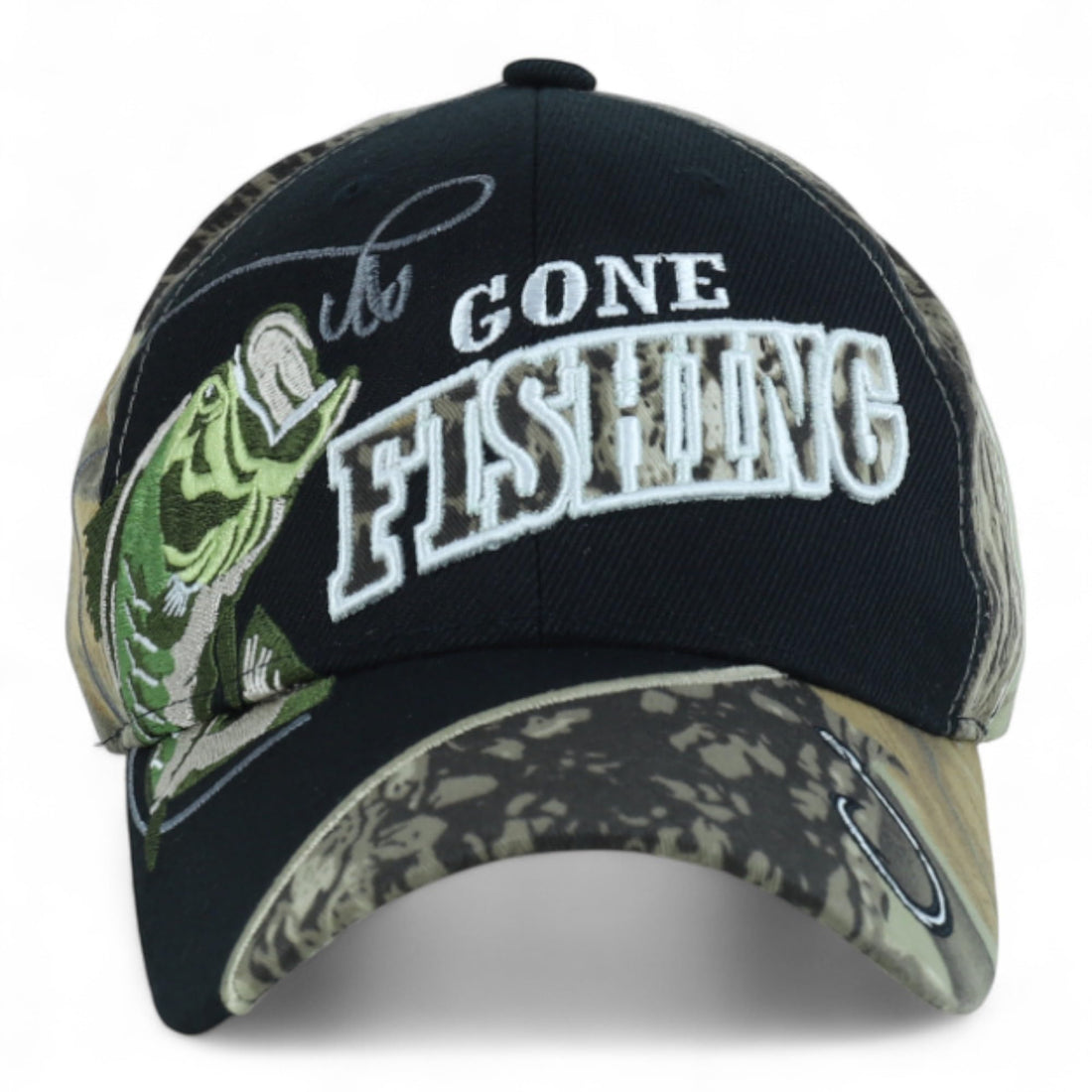Trendy Apparel Shop 6 Panel Structured Fishing Embroidered Ball Cap