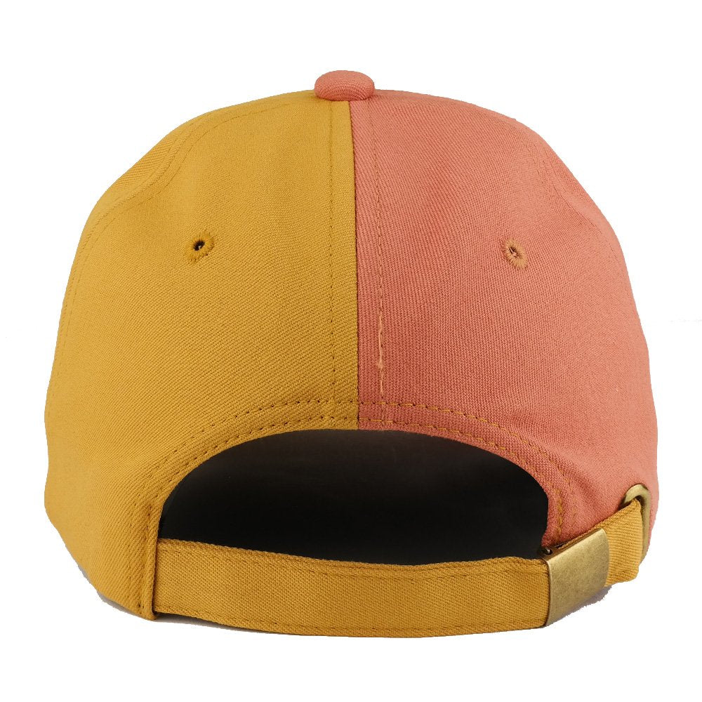 Trendy Apparel Shop Two Tone Unstructured Curved Bill Adjustable Baseball Cap