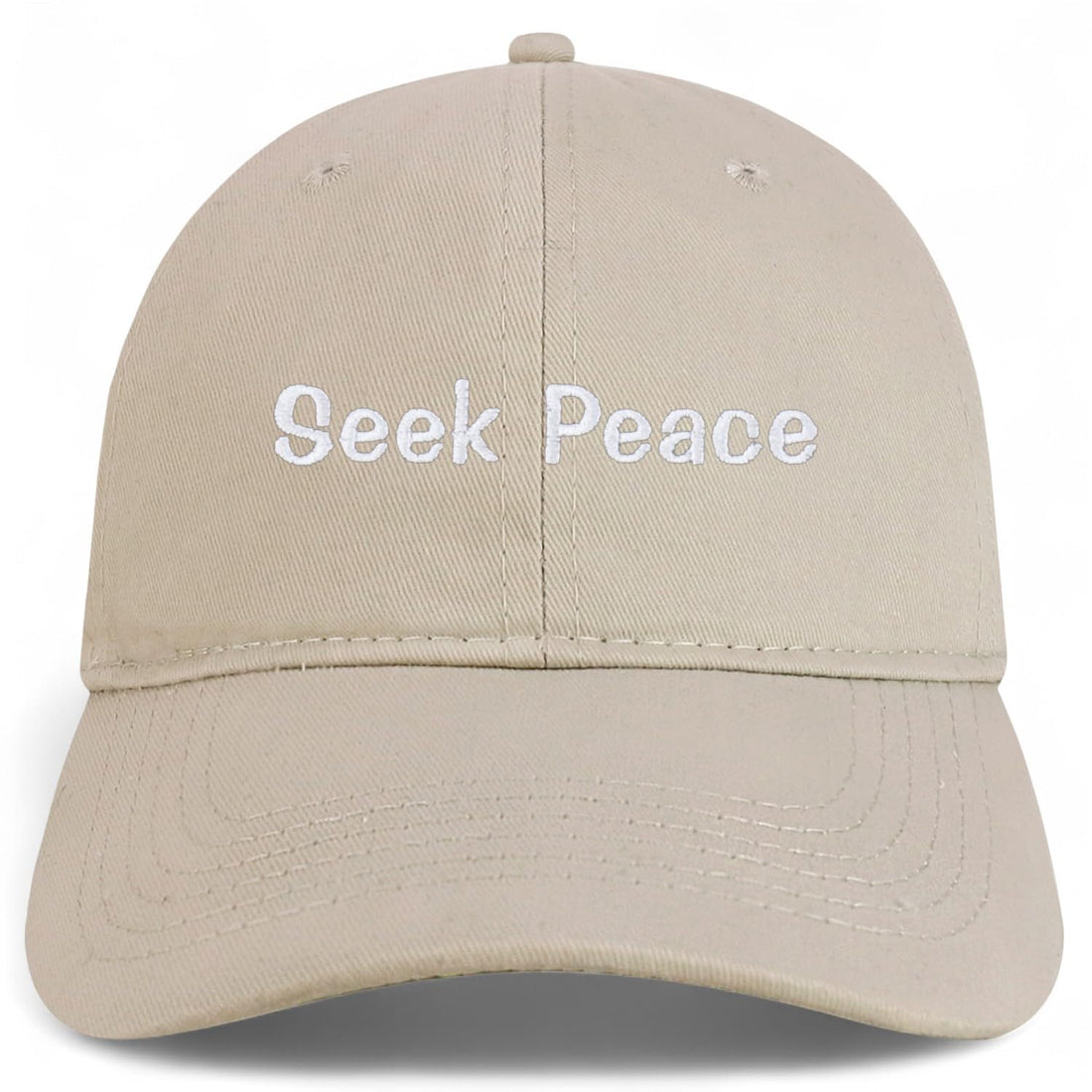 Trendy Apparel Shop Seek Peace Embroidered Cotton Unstructured Low Profile Dad Hat