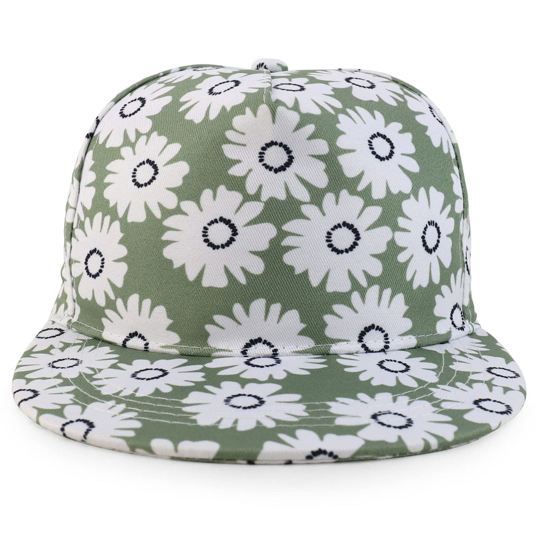 Trendy Apparel Shop 5 Panel Structured Flatbill Snapback Cap