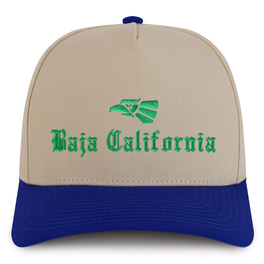 Trendy Apparel Shop Baja California Mexico City Embroidered 5 Panel Structured Baseball Cap