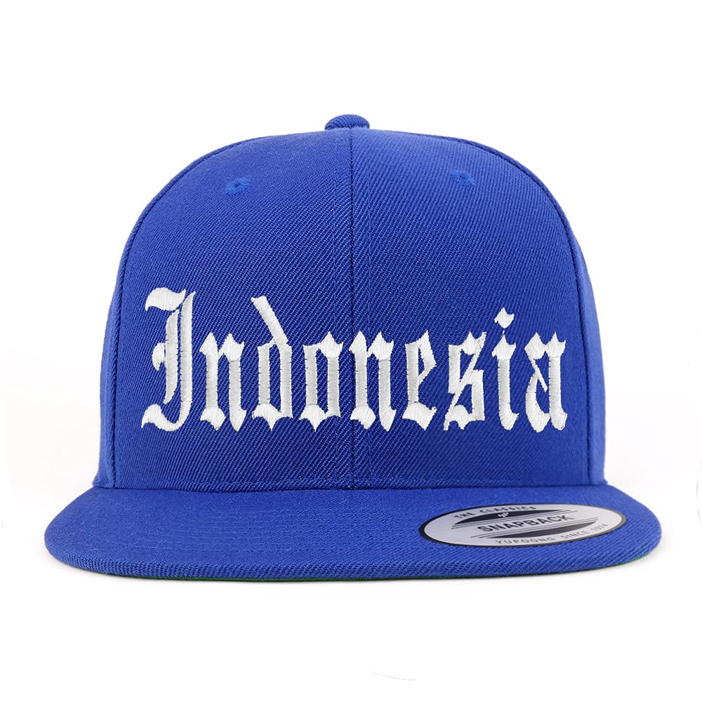 Trendy Apparel Shop Indonesia Old English Embroidered Flatbill Snapback