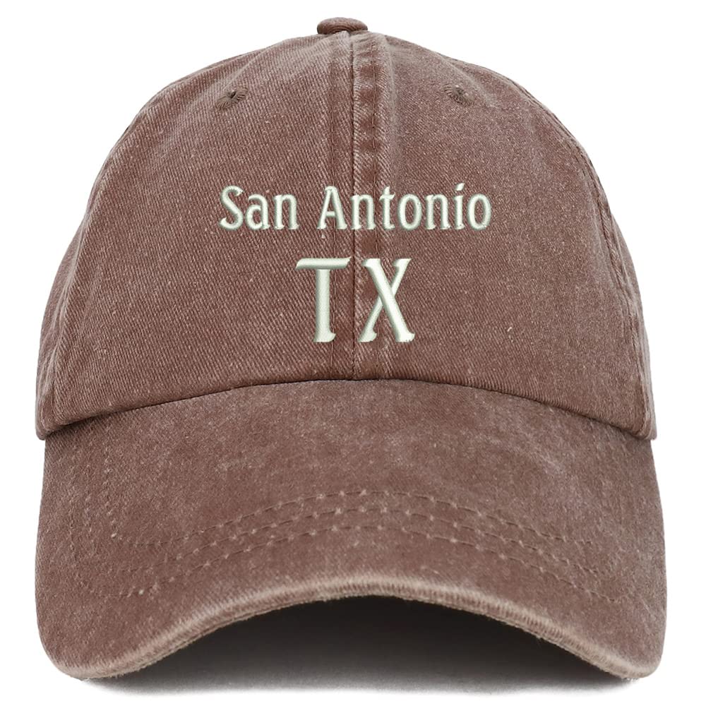 Trendy Apparel Shop San Antonio TX Embroidered Pigment Dyed Washed Baseball Cap