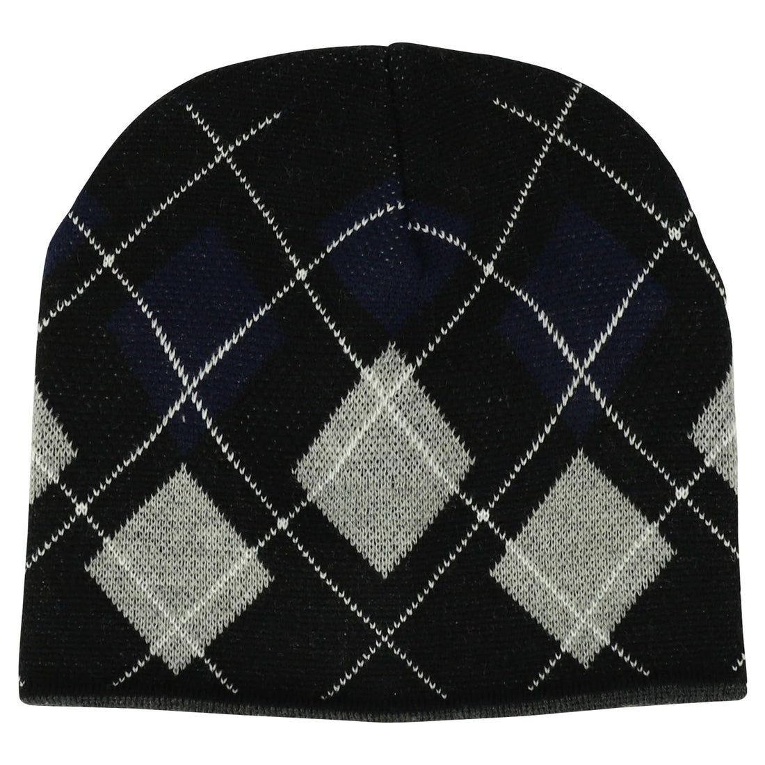 Trendy Apparel Shop Acrylic Warm Winter Argyle Knit Beanie Hat