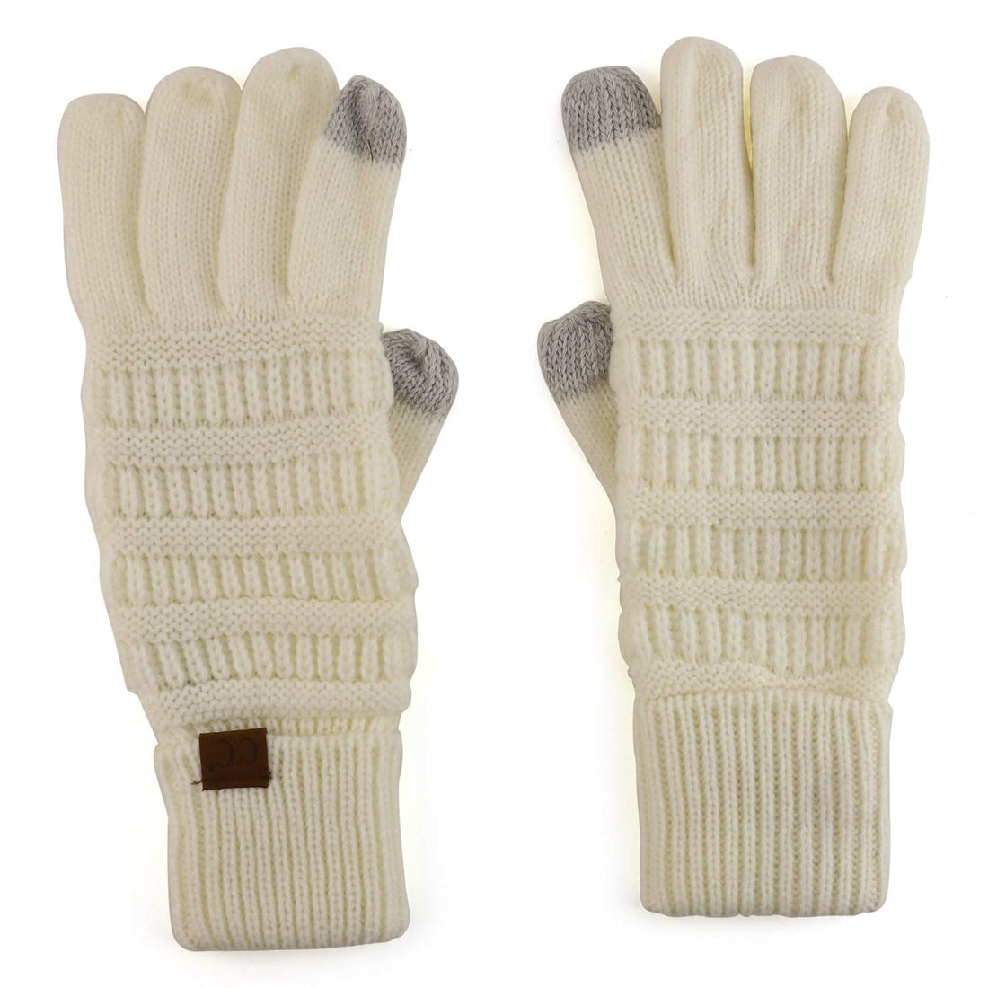 Trendy Apparel Shop Touchscreen Smartphone Suede Palm Texting Knit Gloves