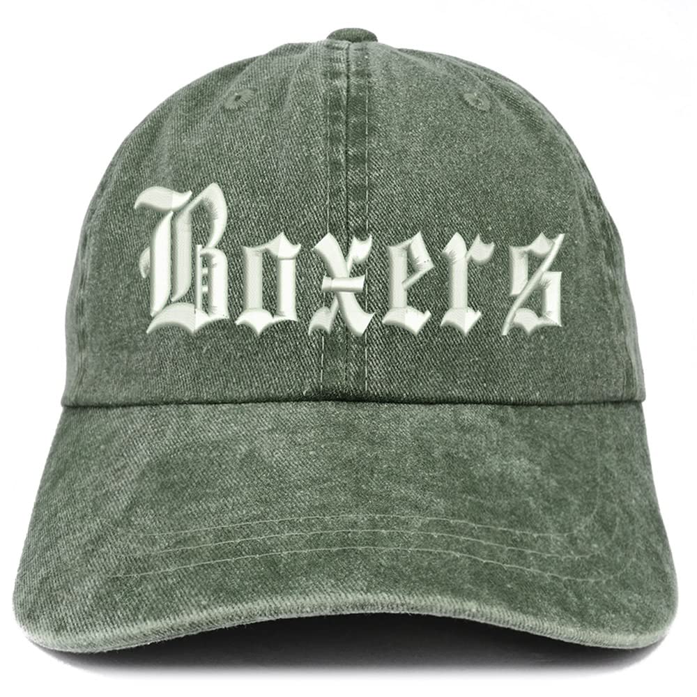 Trendy Apparel Shop Old English Boxers Washed Pigment Dyed Baseball Cap