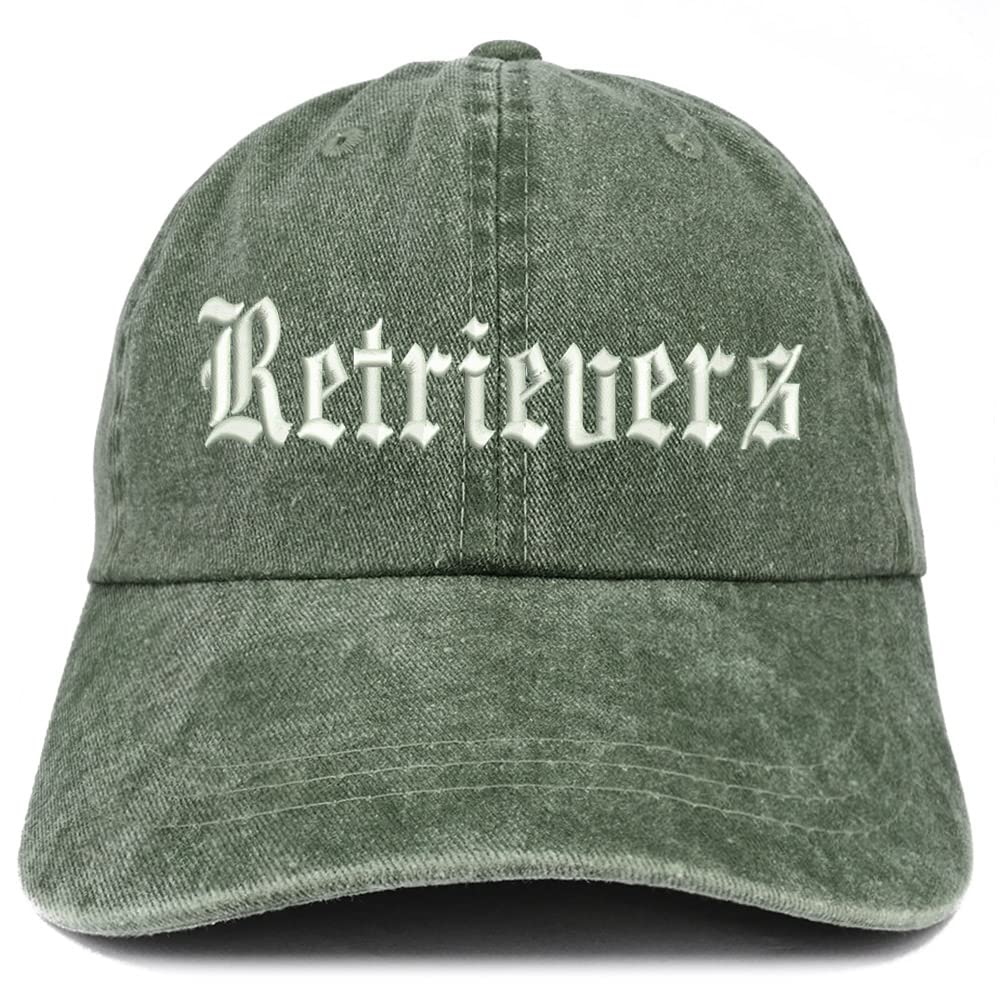Trendy Apparel Shop Old English Retrivers Washed Pigment Dyed Baseball Cap