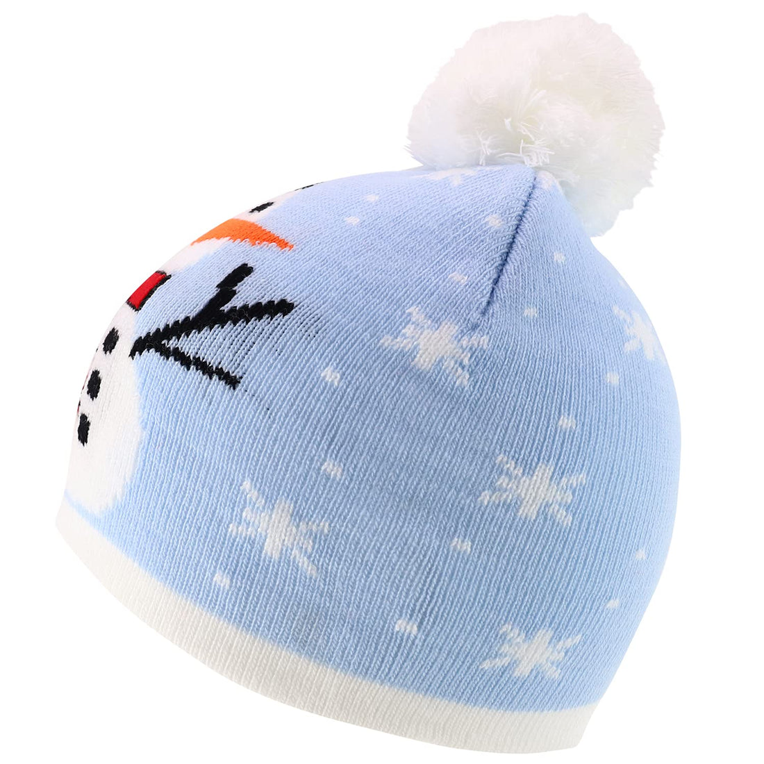 Trendy Apparel Shop 7 Styles Kids Christmas Winter Short Beanies with Pompom