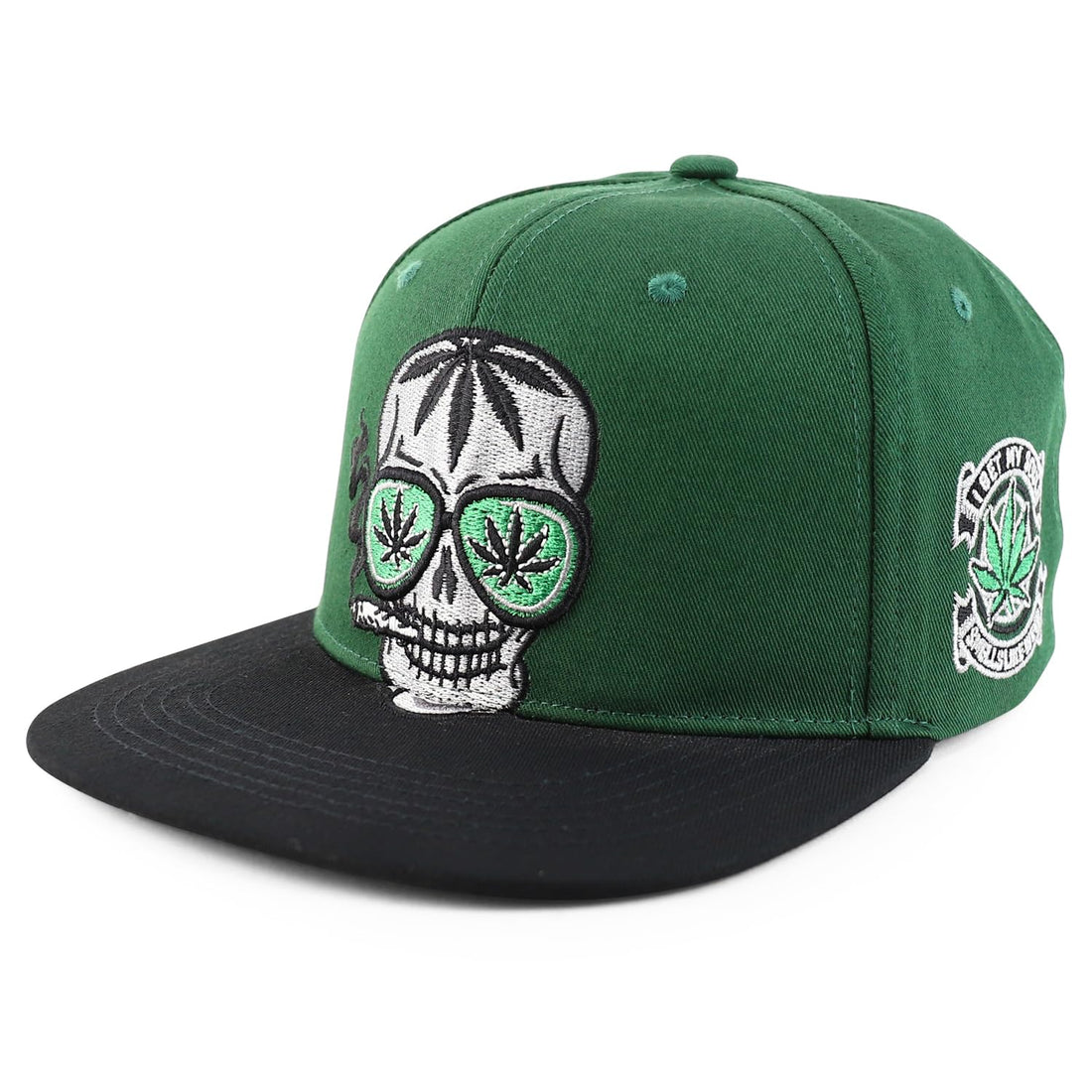 GC-FLAT-MJSKULL-GRN-BLK
