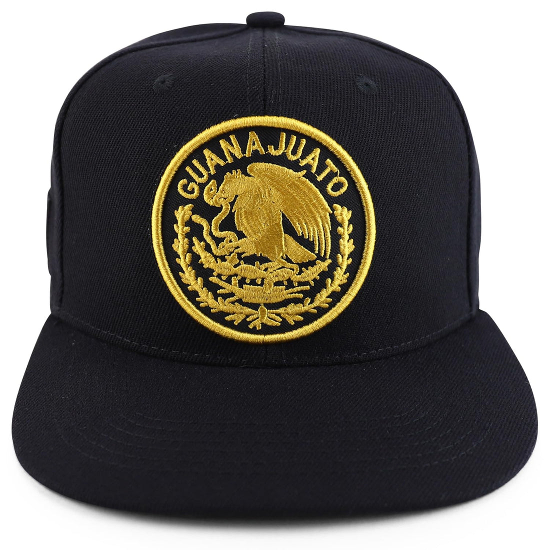 Trendy Apparel Shop Cities of Mexico Circular Logo Embroidered Flatbill Snapback Baseball Cap