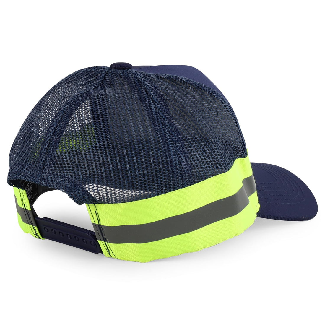 Trendy Apparel Shop XXL Oversized Reflective High Visibility Safety Trucker Cap