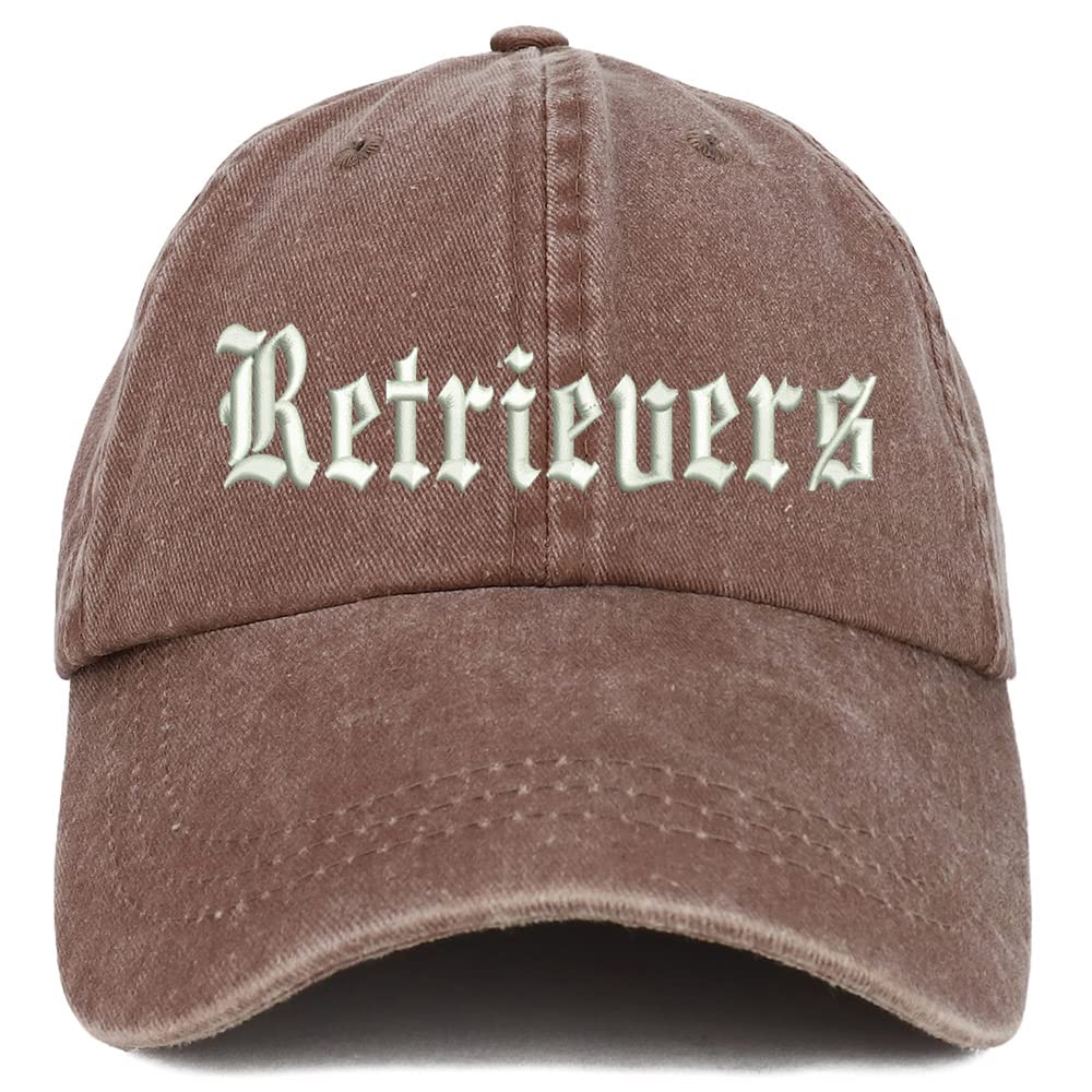 Trendy Apparel Shop Old English Retrivers Washed Pigment Dyed Baseball Cap