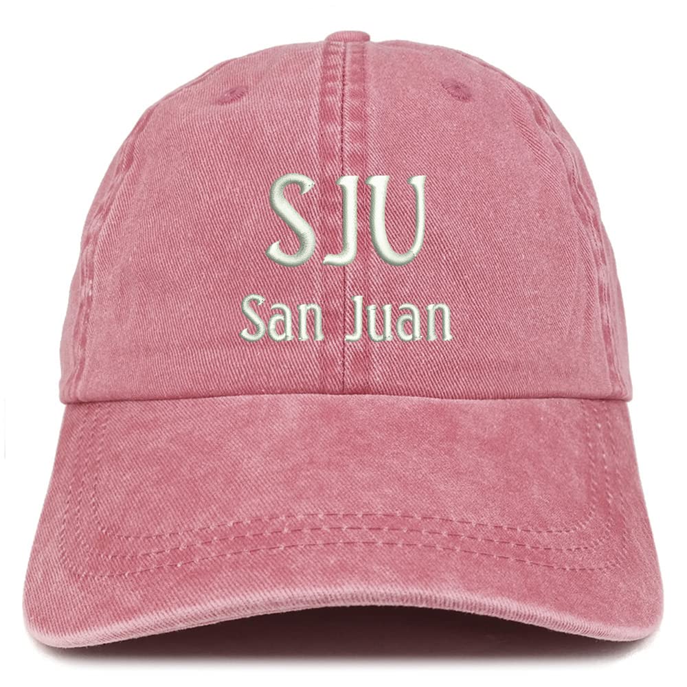 Trendy Apparel Shop SJU San Juan Embroidered Pigment Dyed Washed Baseball Cap