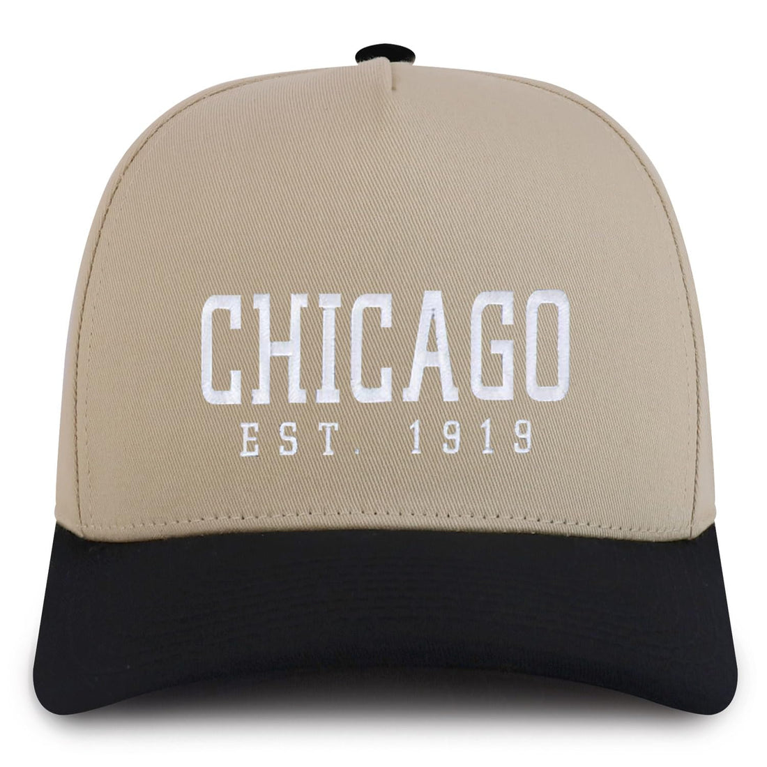 Trendy Apparel Shop Chinago Est.1919 Embroidered 5 Panel Structured Baseball Cap