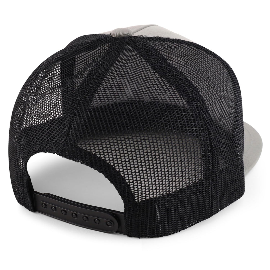 Trendy Apparel Shop Structured High Crown 5 Panel Round Flat Bill Trucker Cap