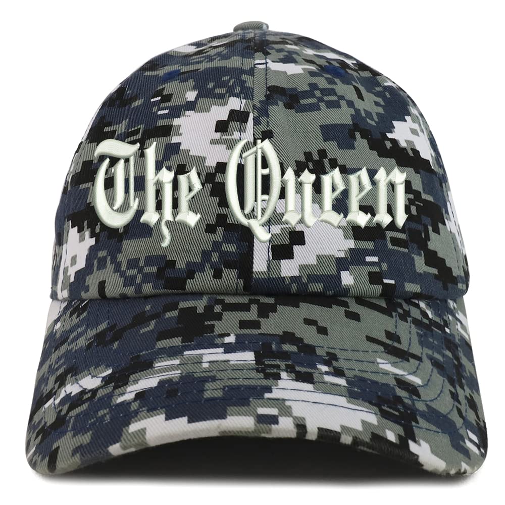 Trendy Apparel Shop The Queen Old English Low Profile Soft Cotton Baseball Cap