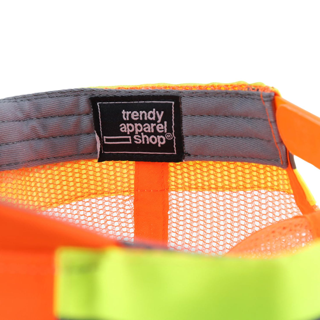 Trendy Apparel Shop XXL Oversized Reflective High Visibility Safety Trucker Cap