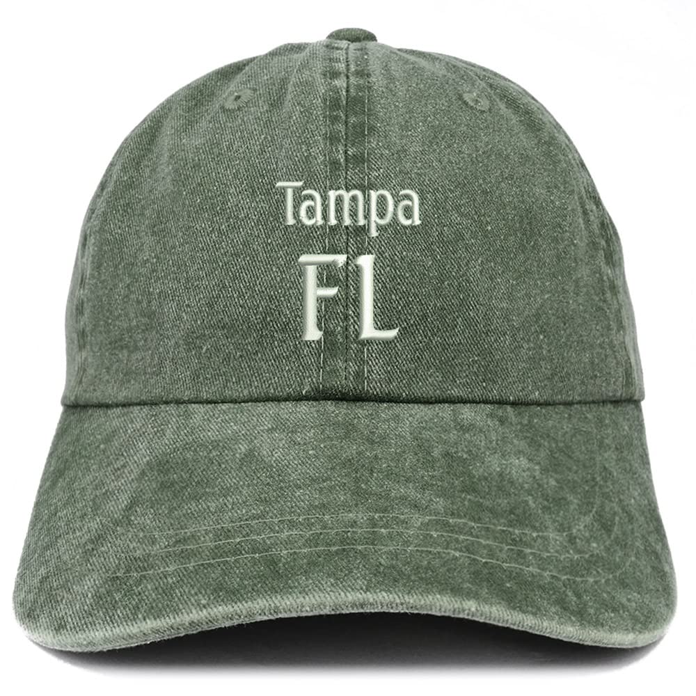 Trendy Apparel Shop Tampa FL Embroidered Pigment Dyed Washed Baseball Cap