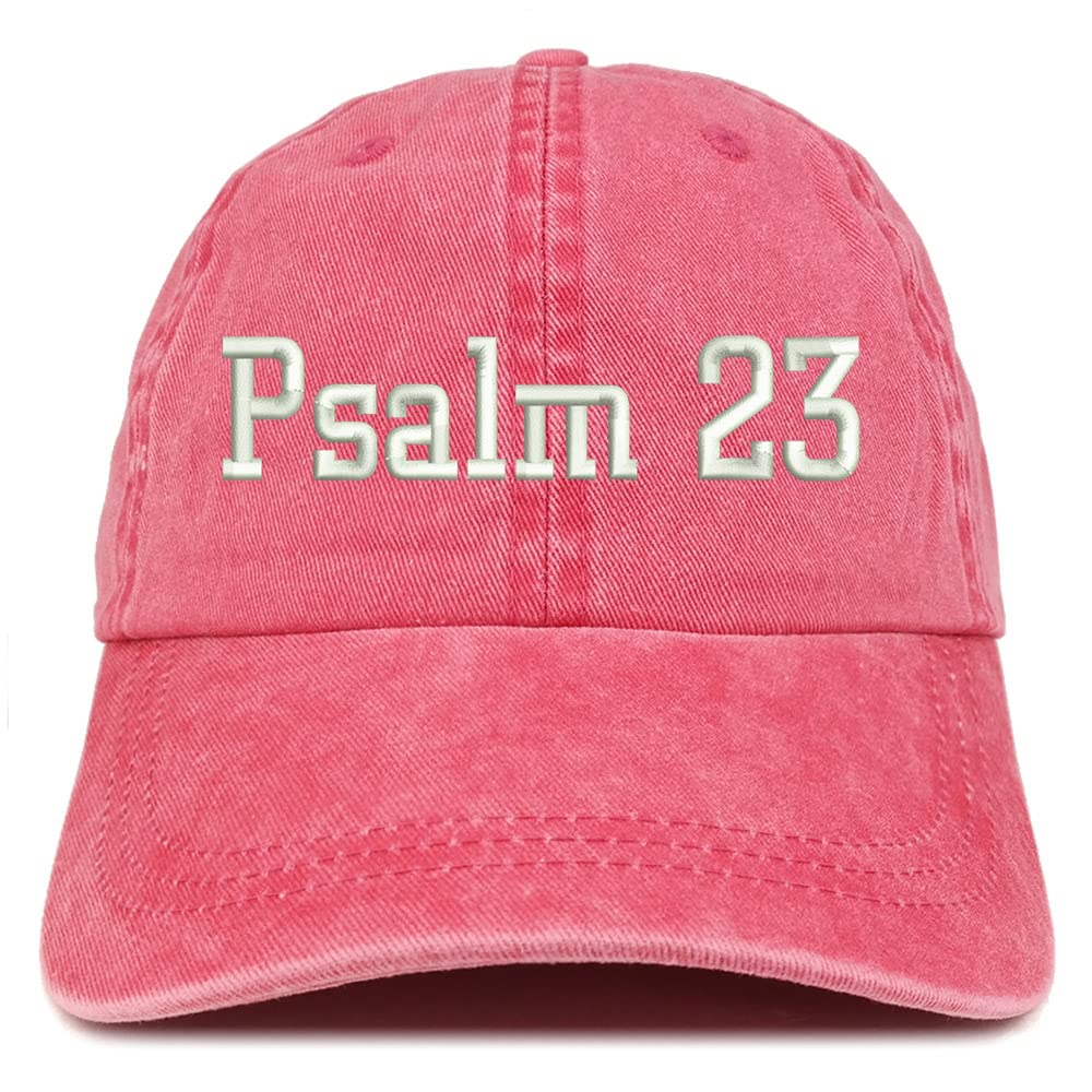 Trendy Apparel Shop Psalm 23 Washed Pigment Dyed Baseball Cap